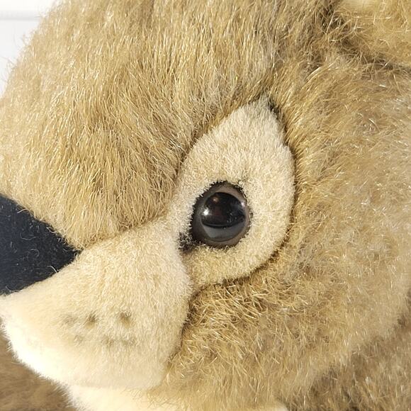 Realistic Brown Tan Rabbit Plush Bunny Stuffed Animal 11" long - Picture 7 of 11